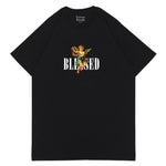 BLESSED ANGEL GRAPHIC BLACK GRAPHIC OVERSIZED TEES