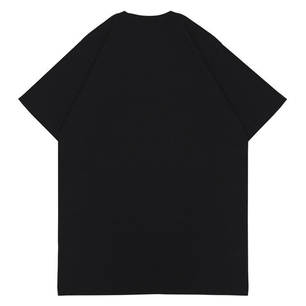 COLLABORATION BLACK GRAPHIC OVERSIZED TEES