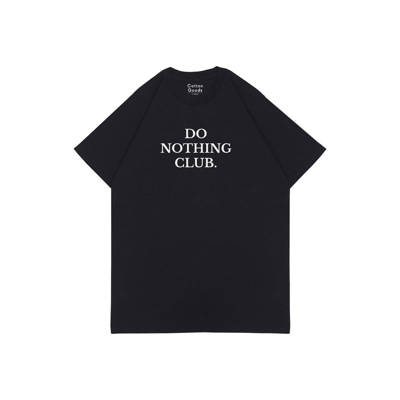 DO NOTHING CLUB BLACK HW GRAPHIC OVERSIZED TEES