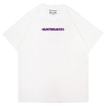 HEARTBREAKERS WHITE GRAPHIC OVERSIZED TEES