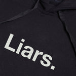 LIARS BLACK GRAPHIC FULLOVER OVERSIZED HOODIE