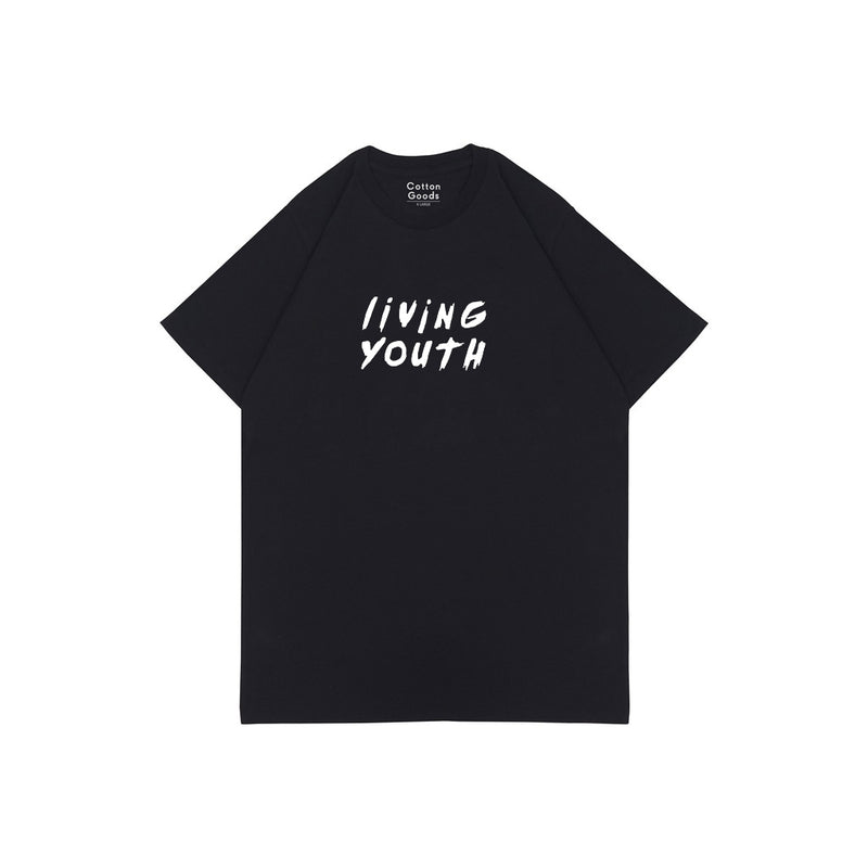 LIVING YOUTH V2 BLACK GRAPHIC TEES