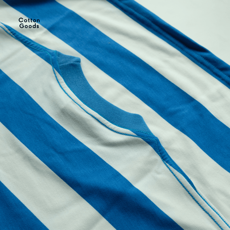 FLICK BLUE WHITE OVERSIZED STRIPED TEES